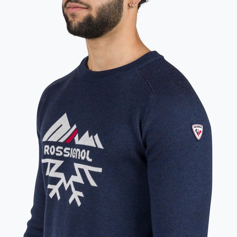 Rossignol Jacquard Uomo Maglione girocollo blu scuro 4