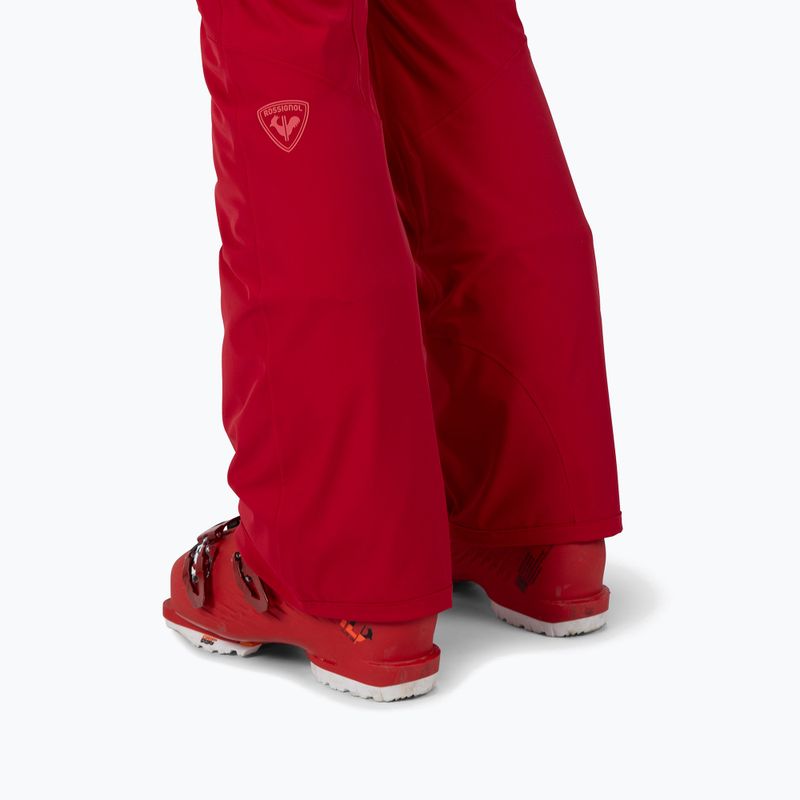 Pantaloni da sci Rossignol da donna Blackside rosso rubino 7