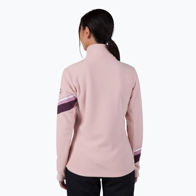 Felpa da donna Rossignol Strawpile Fleece Fz rosa cipria 3