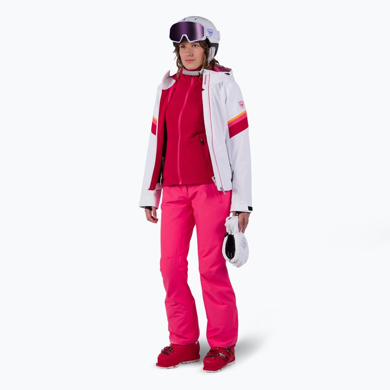 Felpa donna Rossignol Strawpile Fleece Fz rosso rubino 2