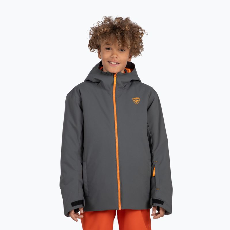 Giacca da sci Rossignol Strawpile Jr da bambino grigio onice
