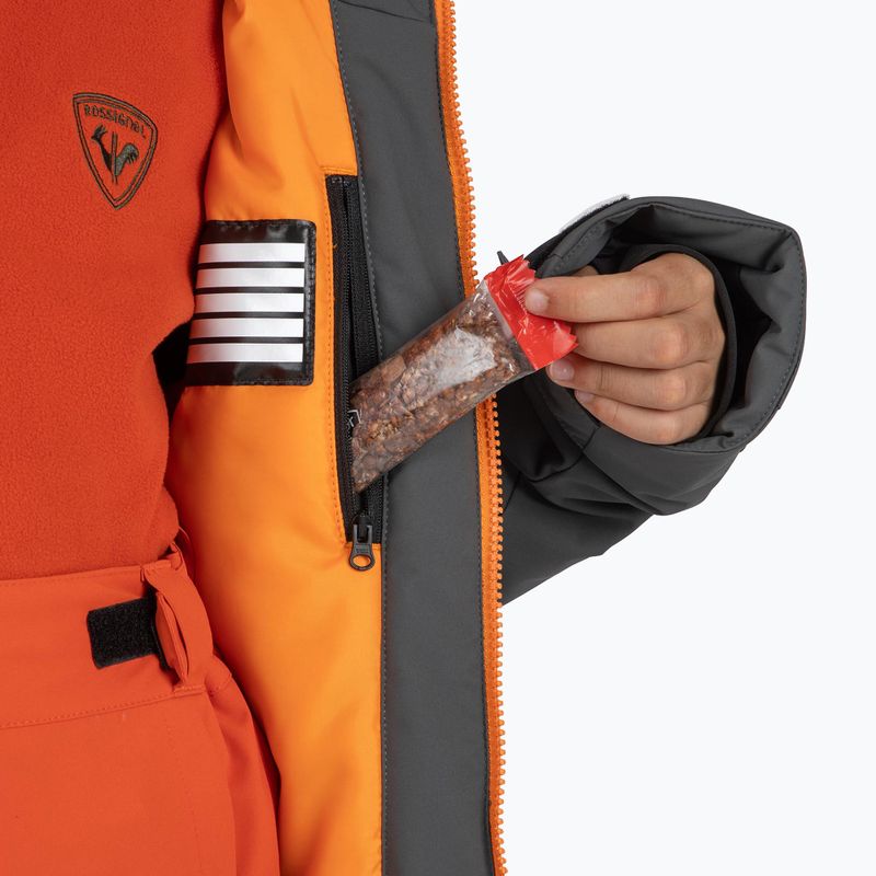 Giacca da sci Rossignol Strawpile Jr da bambino grigio onice 13