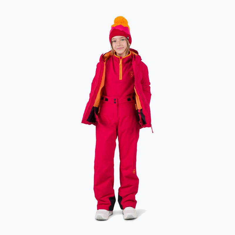 Rossignol Girl Ski pantaloni da sci per bambini rosso rubino 2