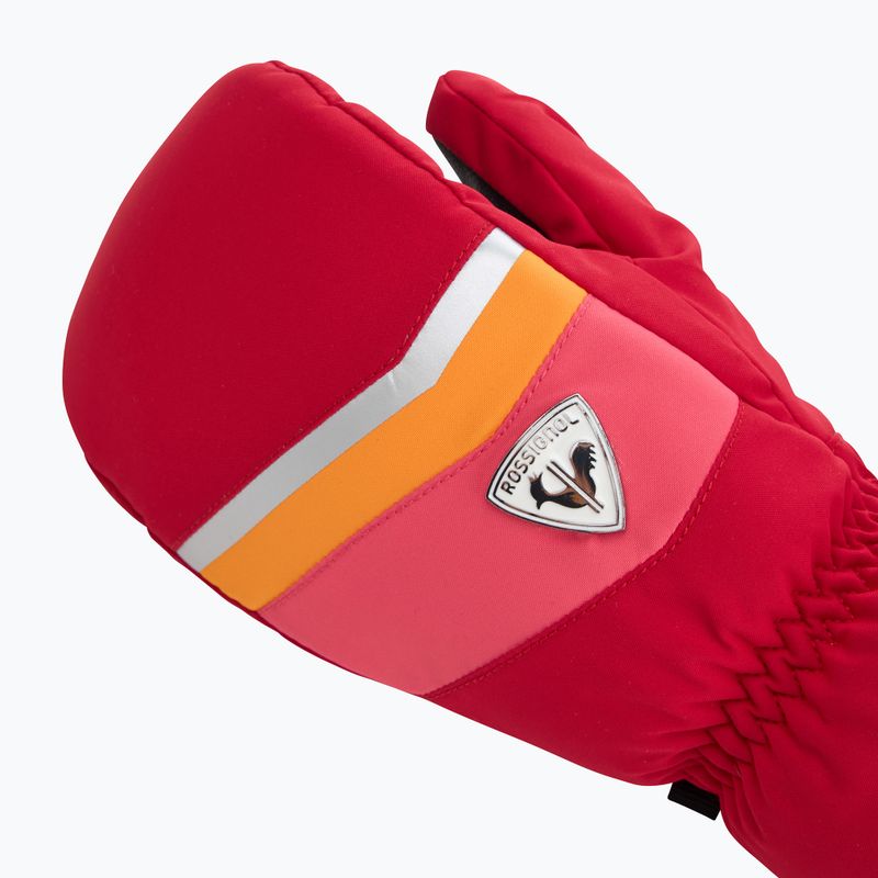 Guanto da sci Rossignol da donna New Piste M rosso rubino 4
