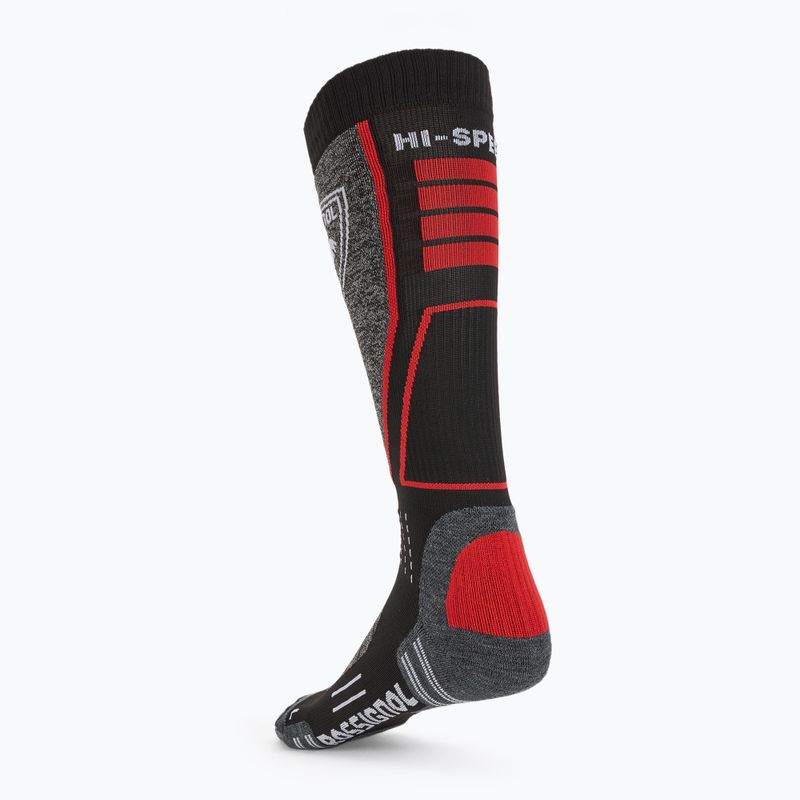 Calze da sci sportive Rossignol High Speed da uomo, rosso 2