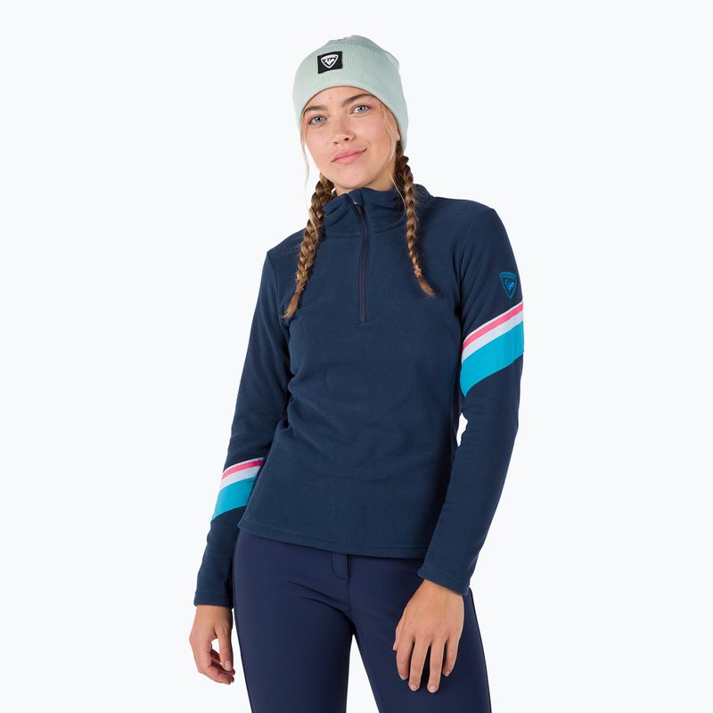 Felpa Rossignol Strawpile Fleece donna, blu scuro