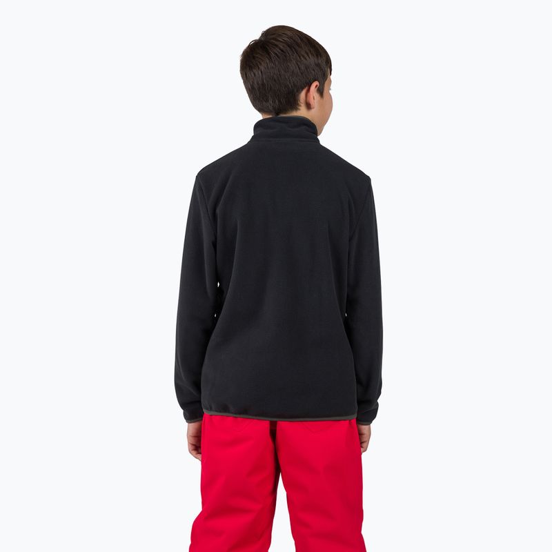 Rossignol Jr Strawpile Fleece Fz felpa da bambino nera 3