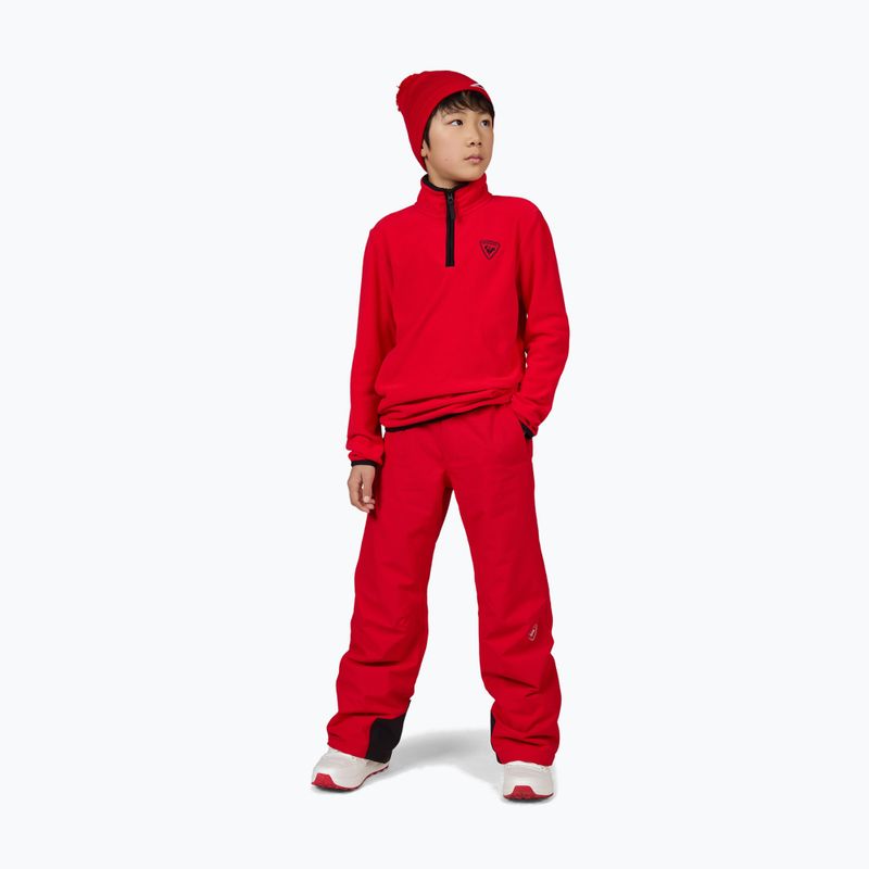 Rossignol Jr Strawpile Fleece Fz felpa sportiva rossa da bambino 2