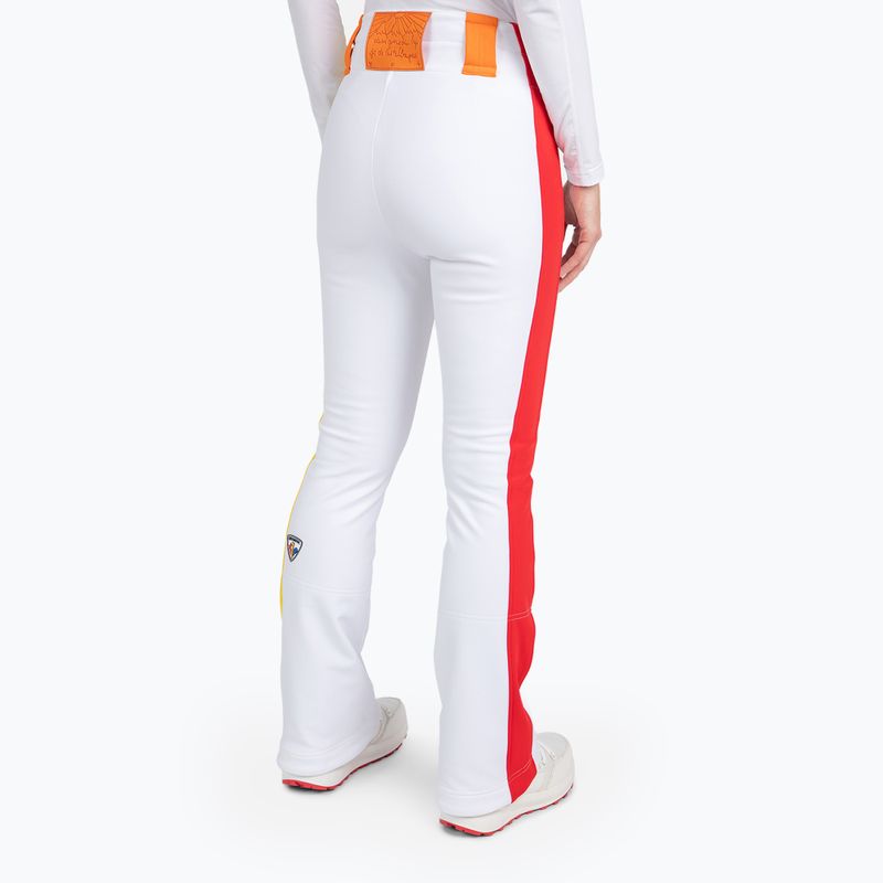 Pantaloni da sci Rossignol Sirius Softshell da donna, bianco 5