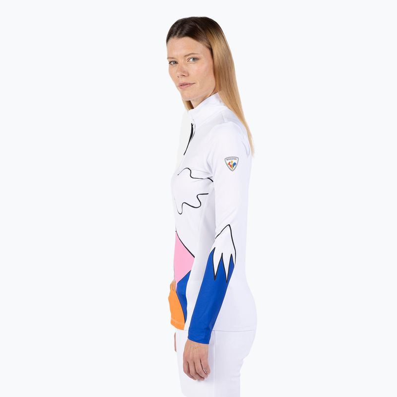 Felpa da sci donna Rossignol Booster 1/2 Zip Top bianco 4