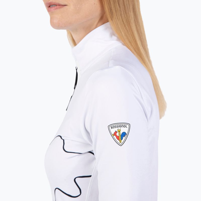 Felpa da sci donna Rossignol Booster 1/2 Zip Top bianco 6