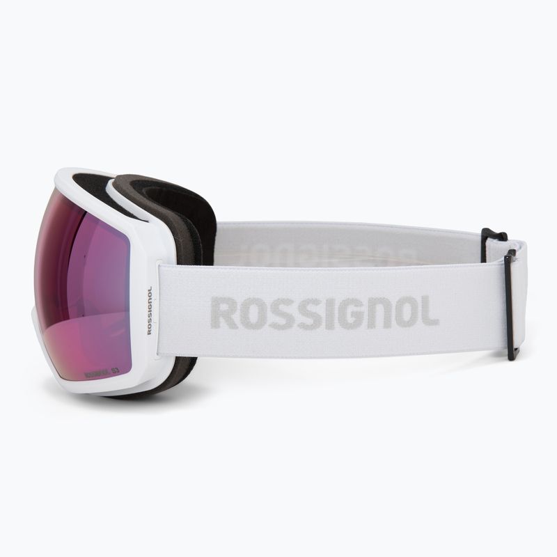 Maschera da sci Rossignol Izar white/pink 3