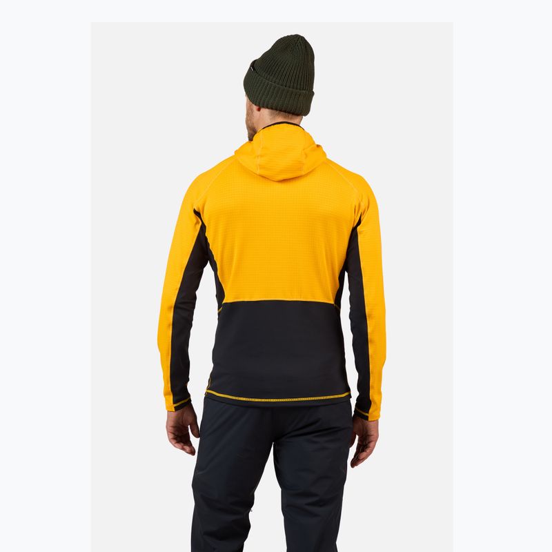 Felpa uomo Rossignol Blackside Mix Full Zip Hoodie Fleece saffron yellow 3