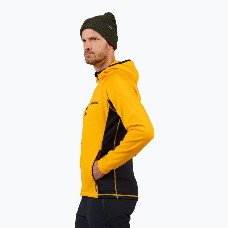 Felpa uomo Rossignol Blackside Mix Full Zip Hoodie Fleece saffron yellow 4