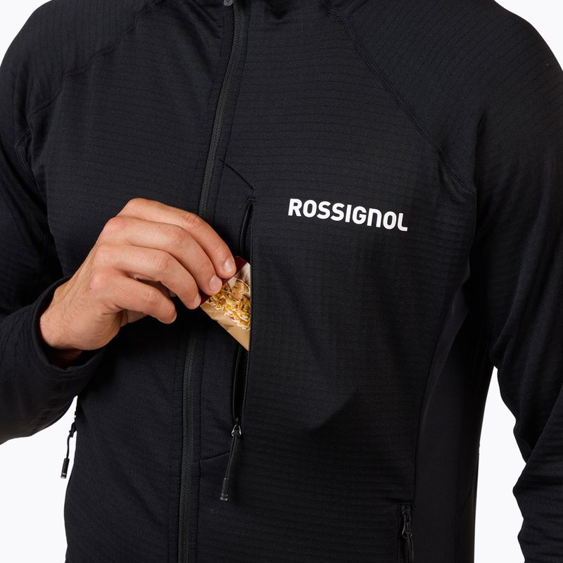 Felpa uomo Rossignol Blackside Mix Full Zip Hoodie Fleece black 6