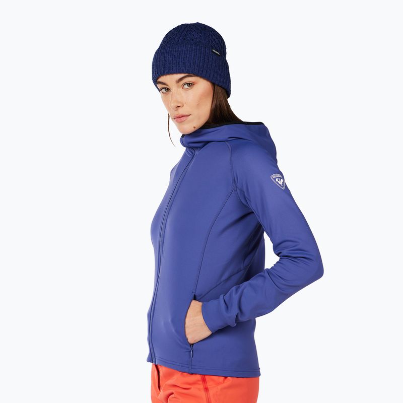 Felpa donna Rossignol Mid Layer Thin Full Zip future blue 4