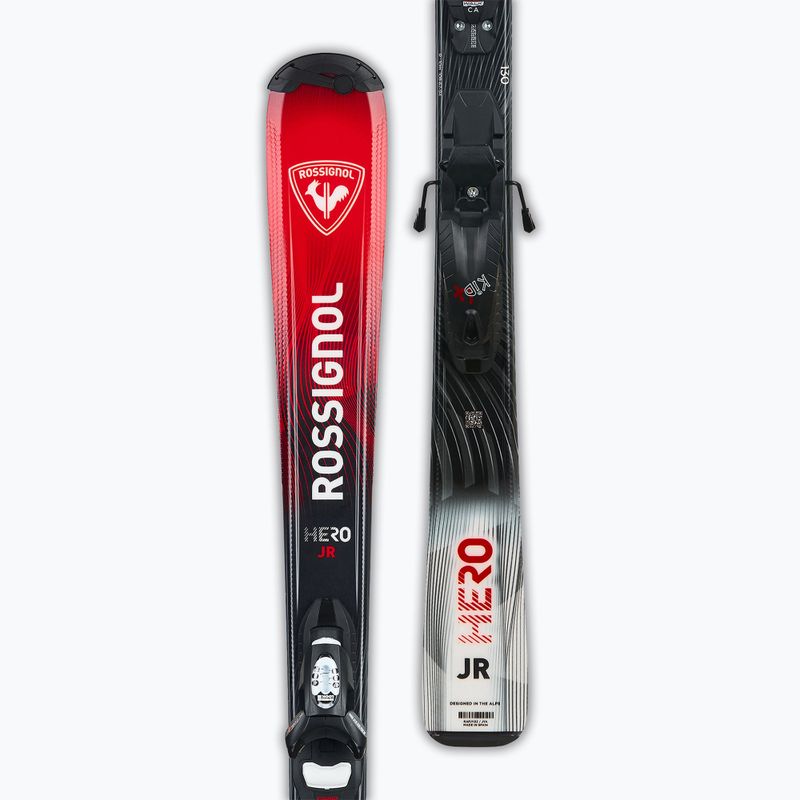 Sci alpini da bambino + attacchi Rossignol Hero Jr 100-140 + Kid 4 GW 4