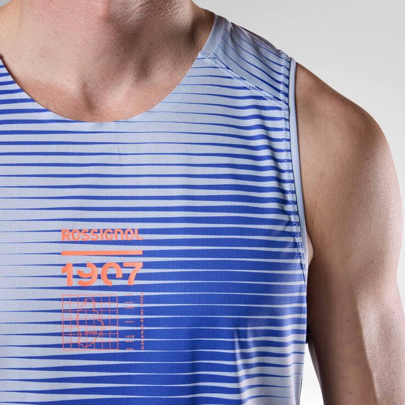 Canotta da running da uomo Rossignol Sapa Ultra Tank dazzle blue line fogg 5
