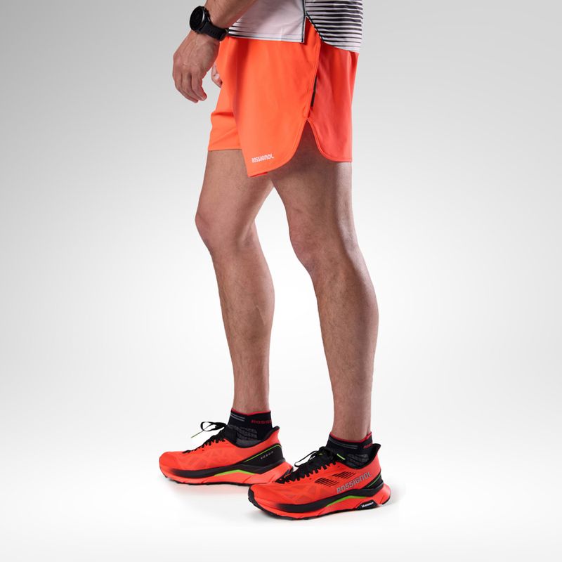 Pantaloncini da corsa da uomo Rossignol Sapa 5" neon red 4