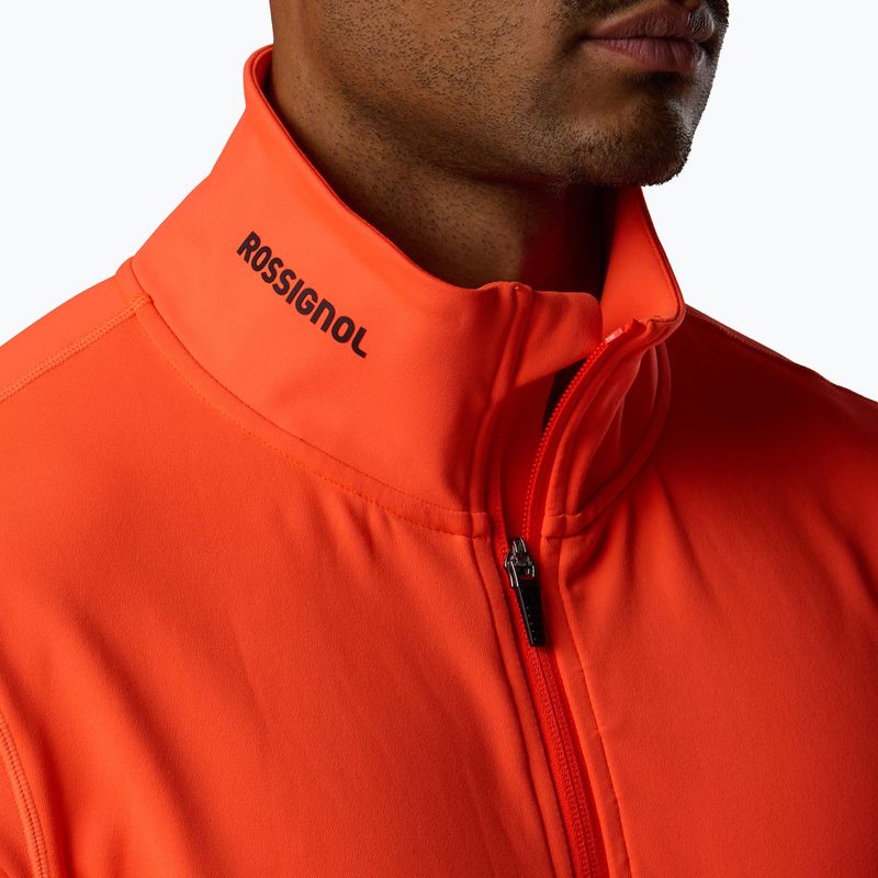 Felpa da uomo Rossignol Hero Stretch Fleece neon red 5