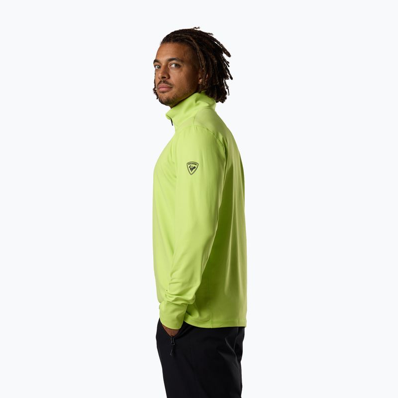 Felpa da sci uomo Rossignol Mid Layer Stertch Half Zip wild lime 4