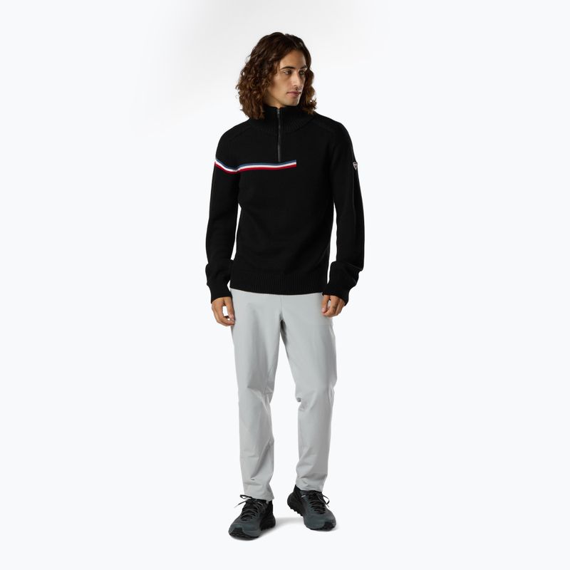 Maglione da uomo Rossignol Odysseus Half Zip Merino black 2