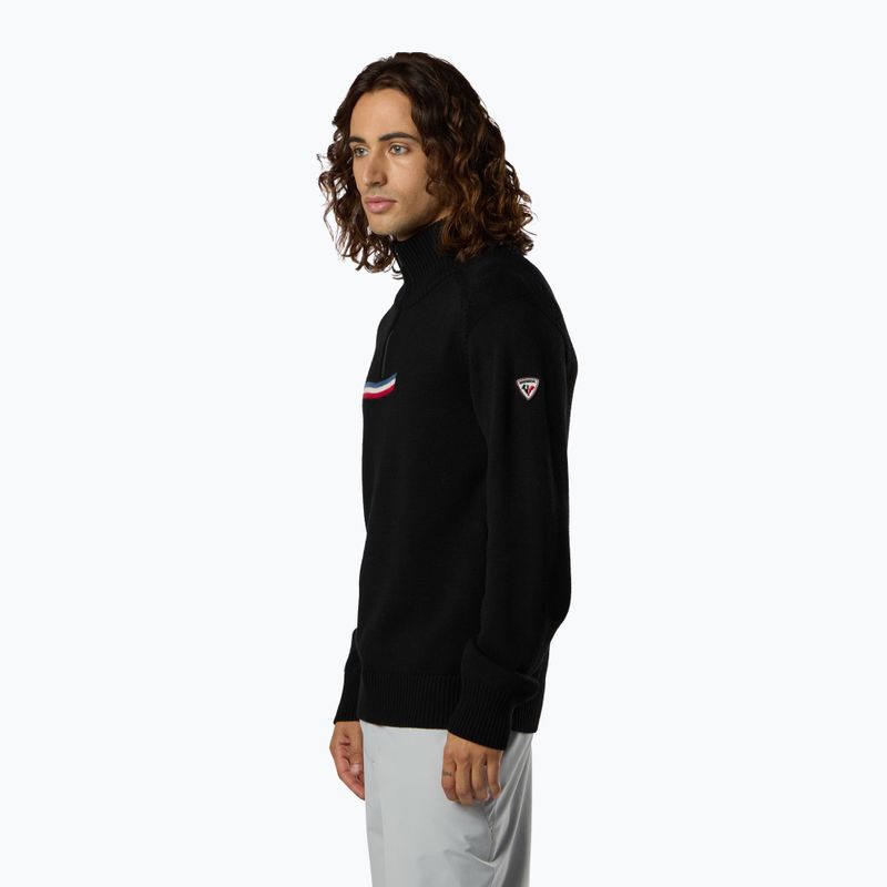 Maglione da uomo Rossignol Odysseus Half Zip Merino black 4