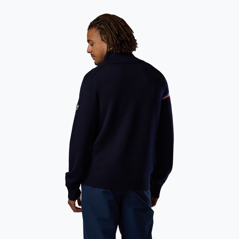 Maglione da uomo Rossignol Odysseus Half Zip Merino dark navy 3