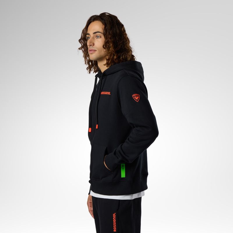 Felpa da uomo Rossignol Hero Full Zip Hoodie black 4