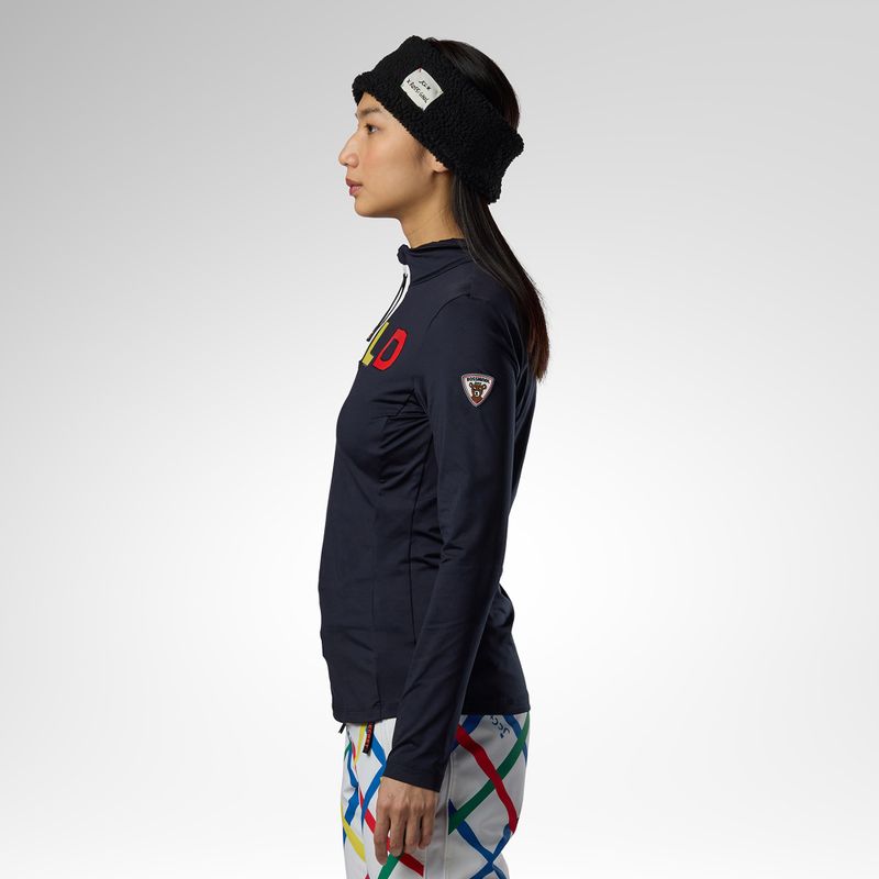 Felpa termica donna Rossignol JCC Quarter Zip First Layer black 4