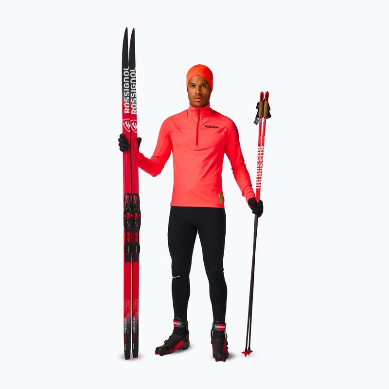 Felpa da uomo Rossignol Hero Half Zip First Layer neon red 3