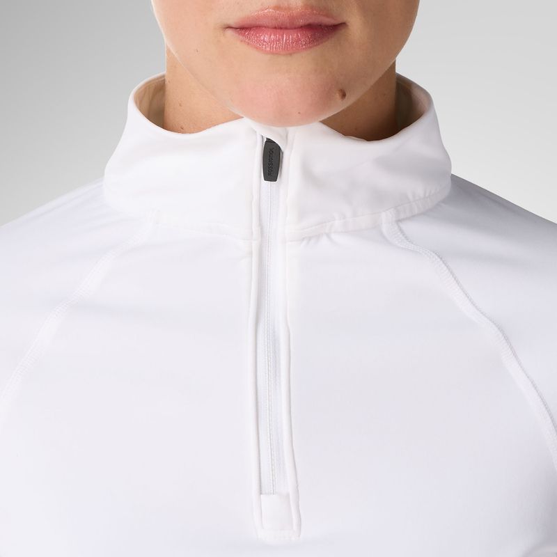 Felpa termica donna Rossignol Half Zip First Layer white 4