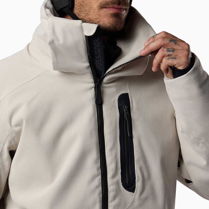 Giacca da sci da uomo Rossignol Corduroy Insulated silver cloud 17