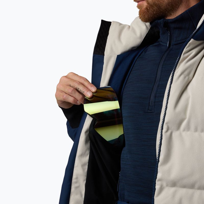 Giacca da sci da uomo Rossignol Corduroy Down Bomber silver cloud/dark navy 10