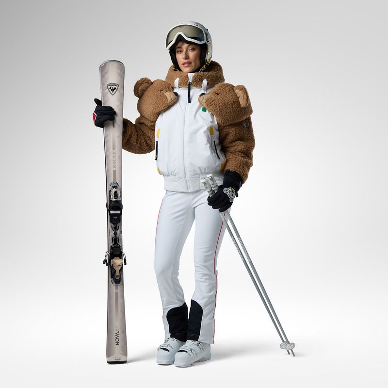 Pantaloni da sci da donna Rossignol JCC Softshell white 2