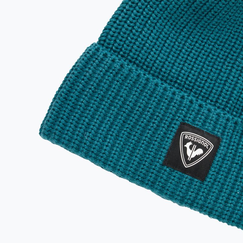Cappello invernale Rossignol Strawpile Pompom Beanie transformative teal 3
