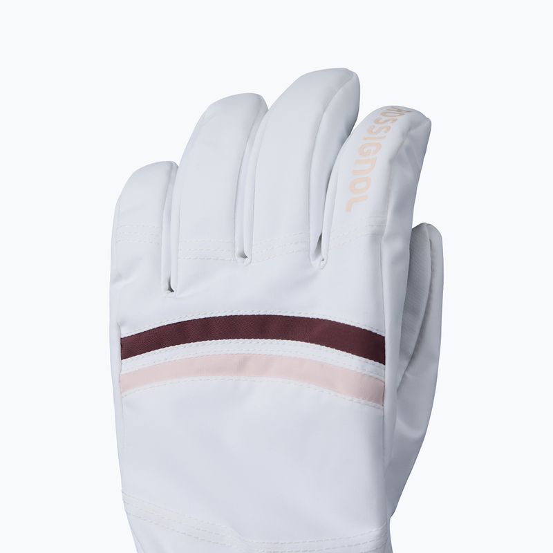 Guanti da sci da donna Rossignol Piste R-Shell Dry white 3