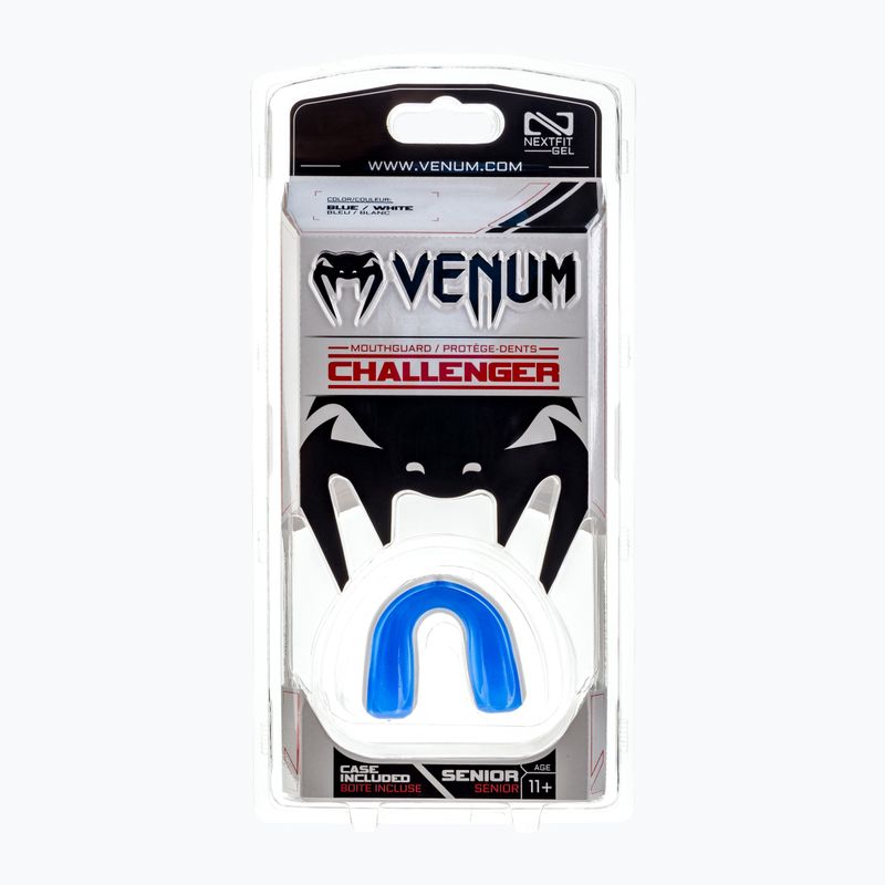 Protezioni Venum Challenger a mascella singola bianche e blu 0617