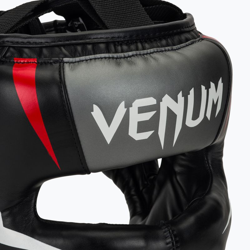 Casco da boxe Venum Elite Iron nero/rosso 4