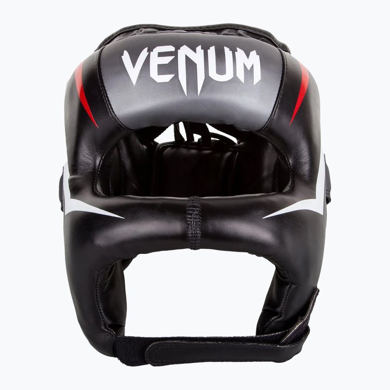 Casco da boxe Venum Elite Iron nero/rosso