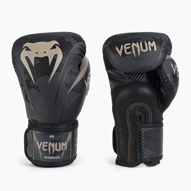 Venum Impact guanti da boxe nero-grigio VENUM-03284-497