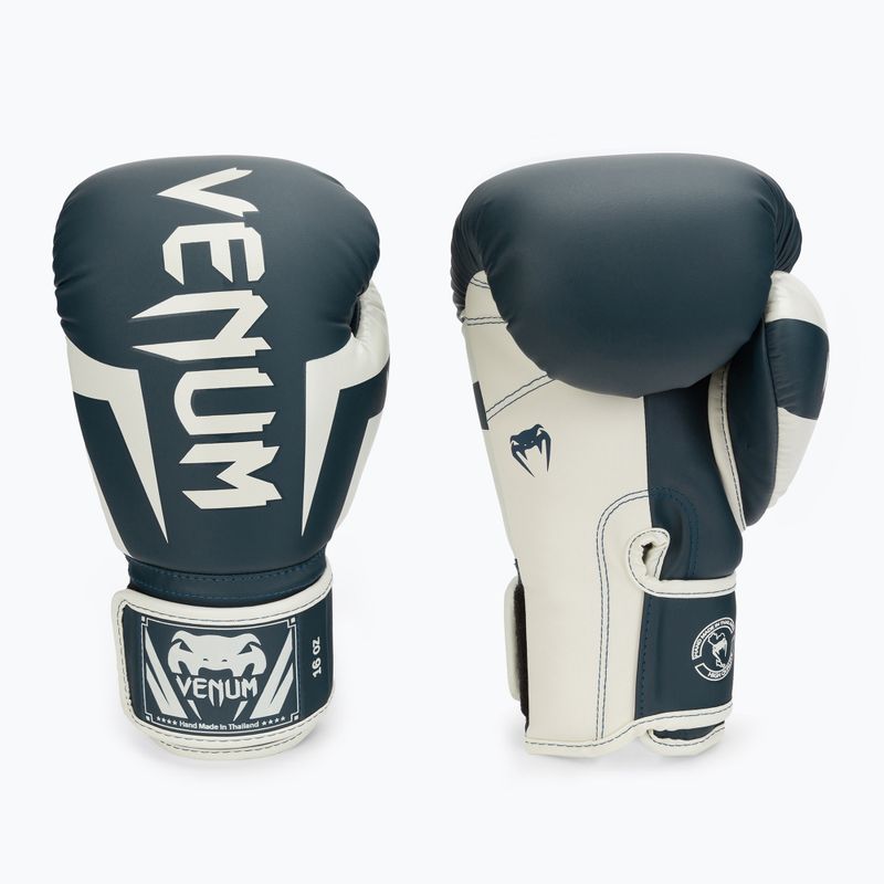 Guantoni da boxe Venum Elite bianco/blu navy 3