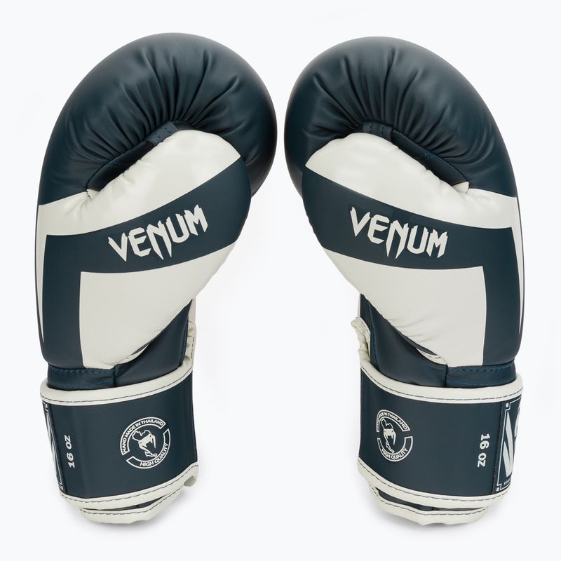 Guantoni da boxe Venum Elite bianco/blu navy 4