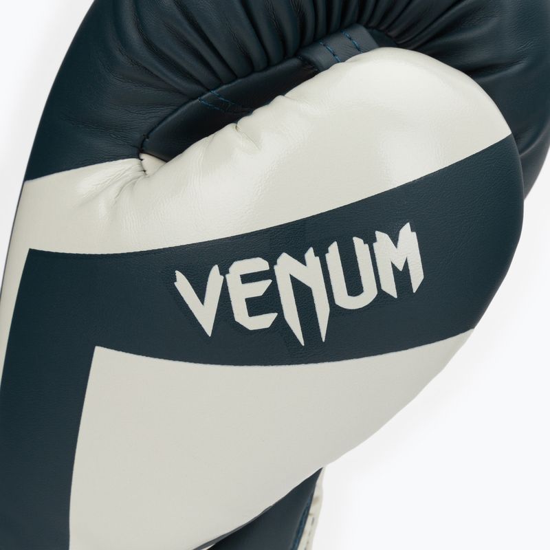 Guantoni da boxe Venum Elite bianco/blu navy 5