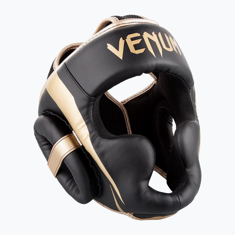 Casco da boxe Venum Elite nero/oro 5