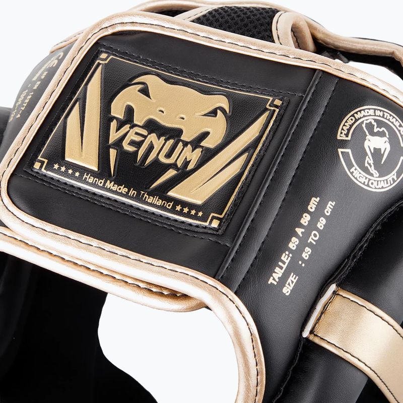 Casco da boxe Venum Elite nero/oro 9