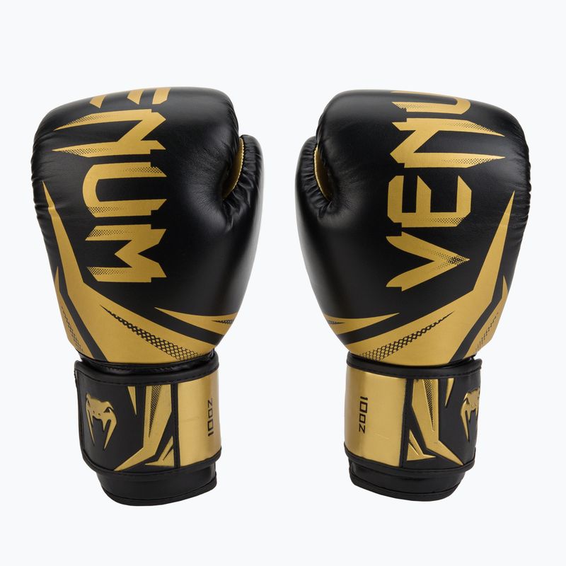 Venum Challenger 3.0 guantoni da boxe da uomo nero e oro VENUM-03525