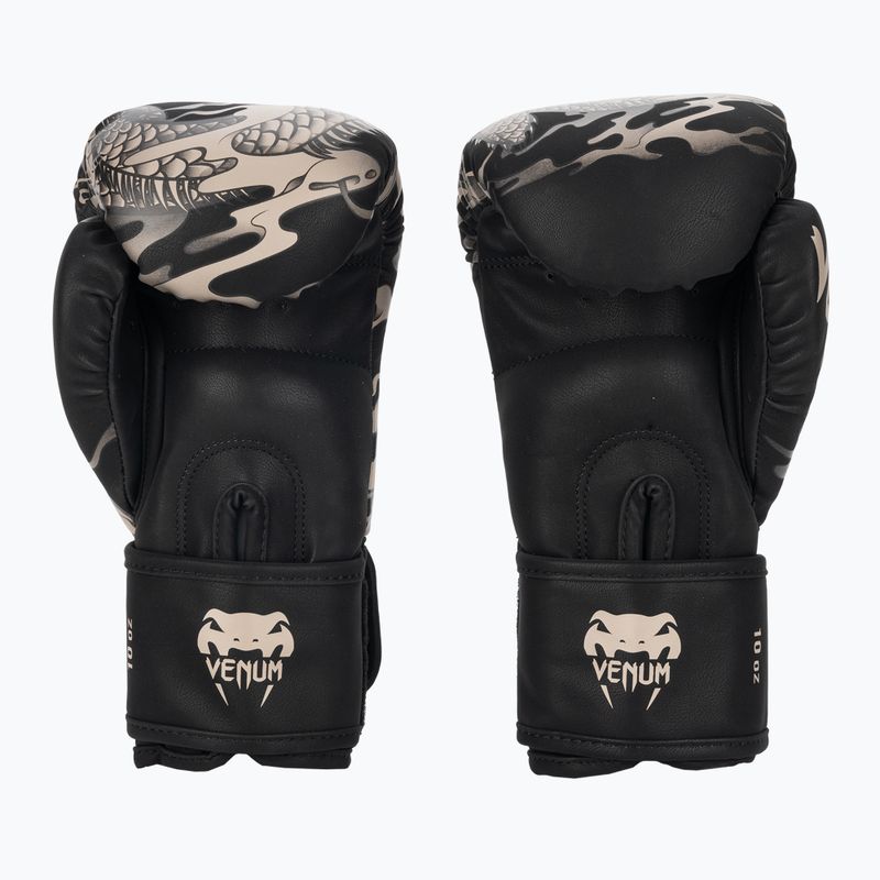 Guantoni da boxe Venum Dragon's Flight nero/sabbia 2