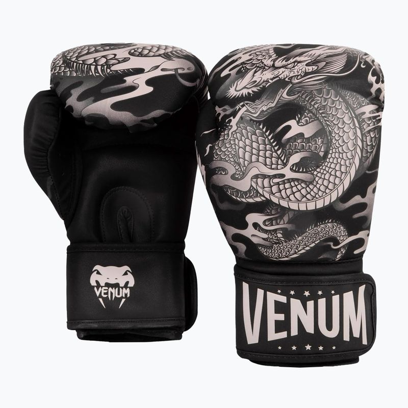 Guantoni da boxe Venum Dragon's Flight nero/sabbia 5
