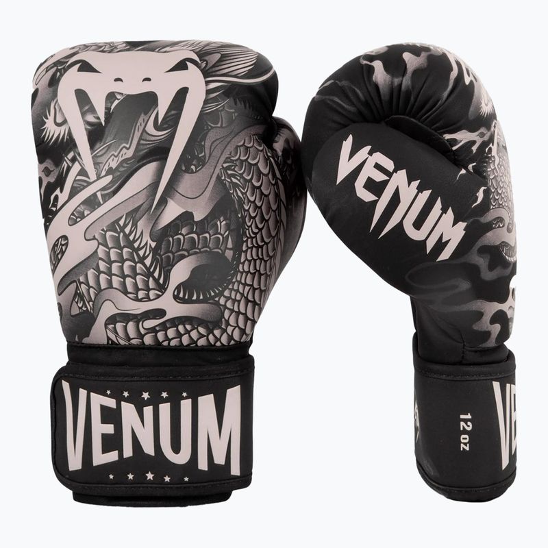 Guantoni da boxe Venum Dragon's Flight nero/sabbia 6